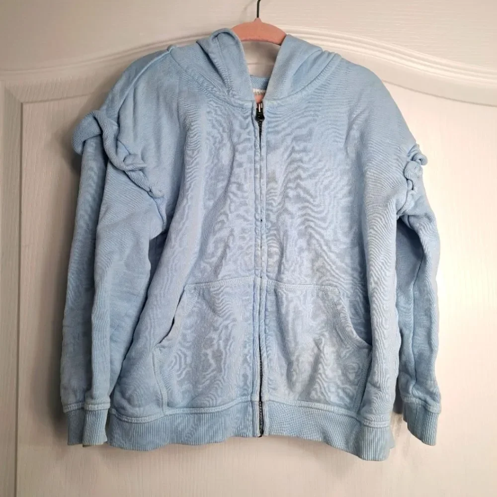 Pale Blue Ruffle Sleeve Hoodie by Gymboree